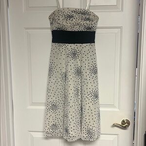 BCBGMaxAzria Elegant Cream Polka Dot Dress